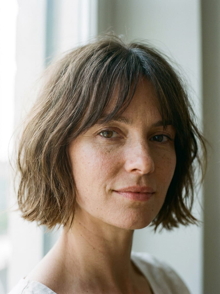 French Bob mit Curtain Bangs - French Bob Frisur